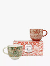 John Lewis Fine China Mugs with Strawberry Thief and Garden Designs, Set of 2, 250ml- Buy online at McGrocer