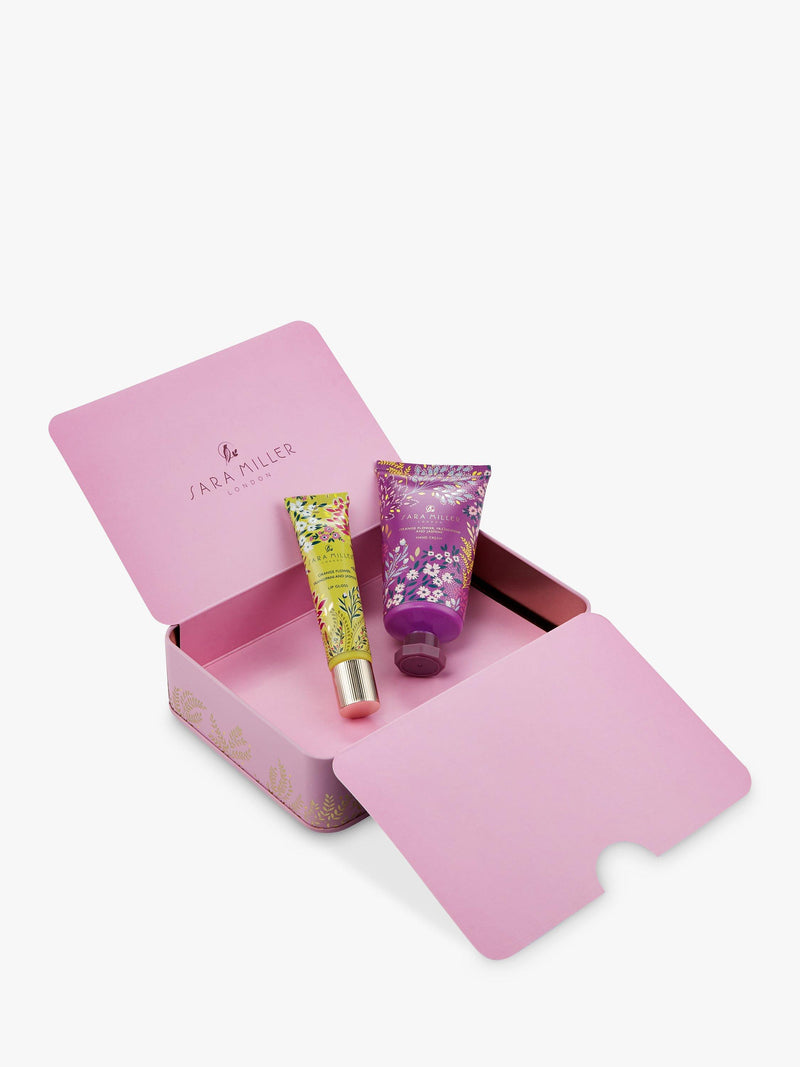 Sara Miller Tropical Birds hand cream and lip gloss gift set 50ml (British brand)