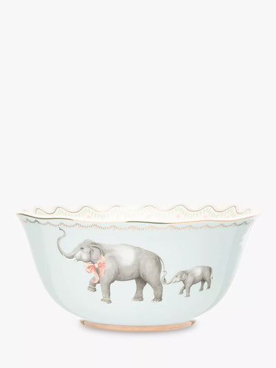 John Lewis Yvonne Ellen Elephant Fine China Serving Bowl, 25cm, Blue/Multi- Buy online at McGrocer