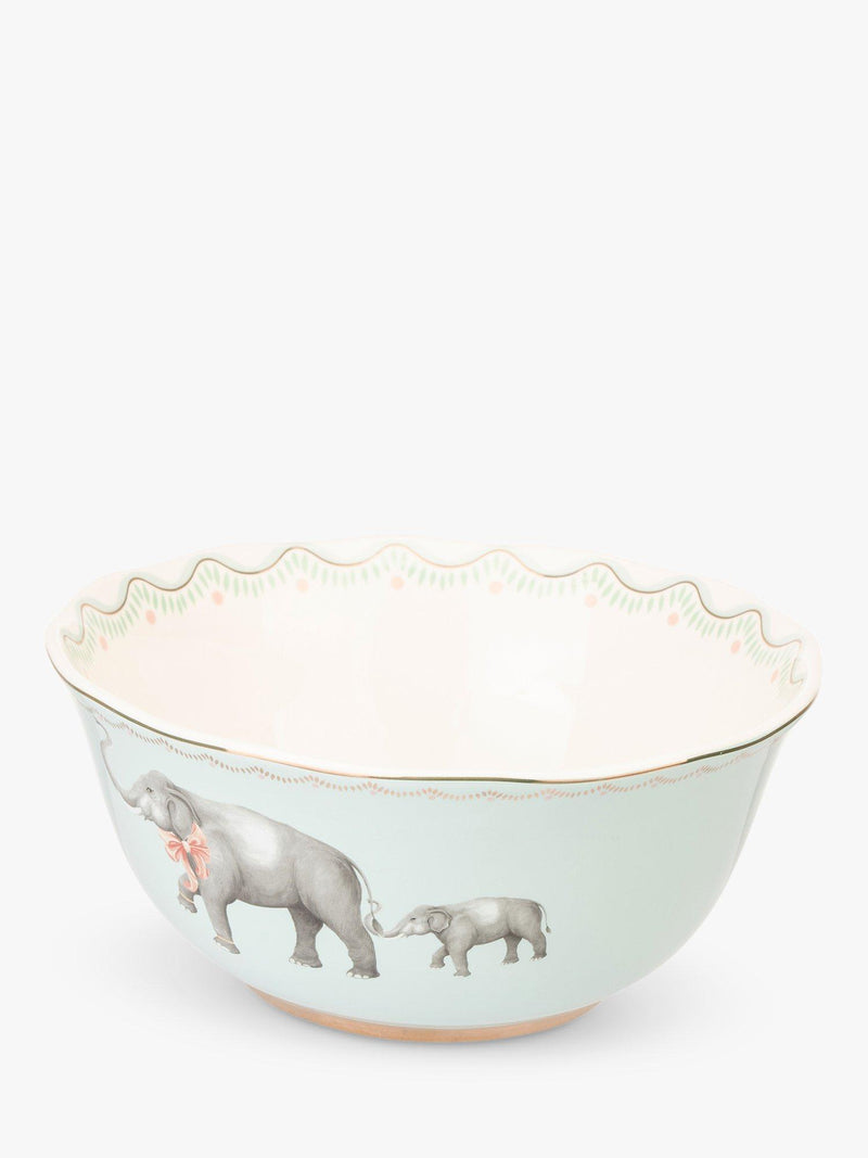 Yvonne Ellen blue multi elephant fine china serving bowl 25cm - British product