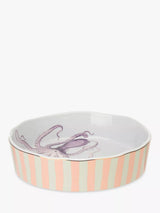 John Lewis Yvonne Ellen Octopus Round Stoneware Roaster, Purple/Pink, 23.5cm- Buy online at McGrocer