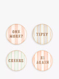 Yvonne Ellen stoneware coasters set of 4 assorted slogans - British product