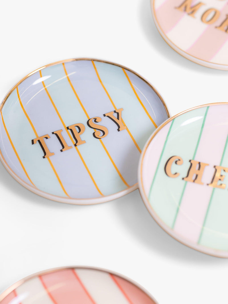 Yvonne Ellen stoneware coasters set of 4 assorted slogans - British product