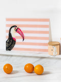Yvonne Ellen toucan worktop saver pink multi, imported from the UK