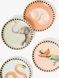 Yvonne Ellen coasters set of 4 round fine china, imported from the UK