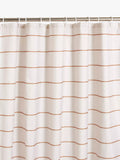 John Lewis textured horizontal stripe shower curtain caramel 180x180cm, imported from the UK