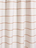 John Lewis textured horizontal stripe shower curtain caramel 180x180cm, imported from the UK