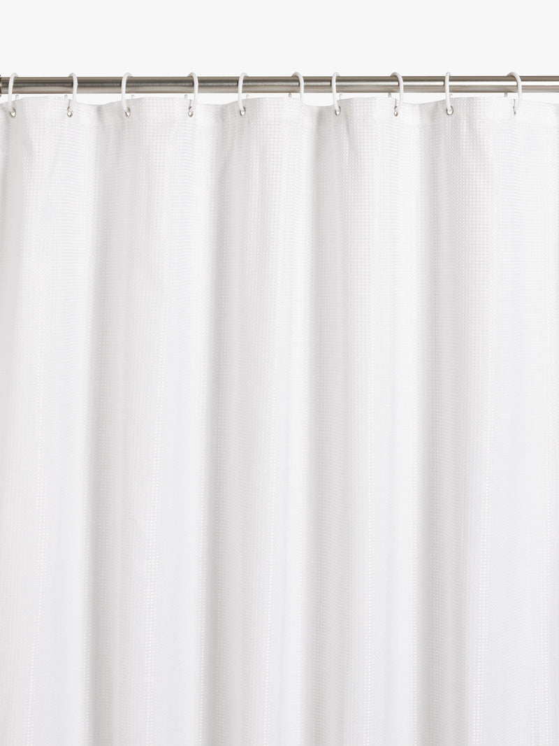 John Lewis Textured Waffle Shower Curtain 180x180cm , UK version