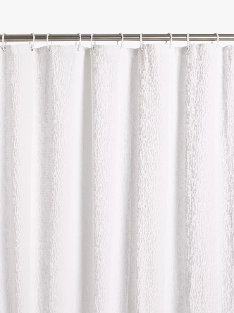 John Lewis white seersucker shower curtain, UK version