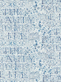 Morris & Co furnishing fabric indigo, UK version