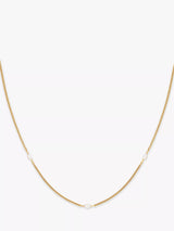 John Lewis Astrid & Miyu Navette Cubic Zirconia Gold Plated Chain Necklace- Buy online at McGrocer