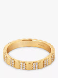 Astrid & Miyu cubic zirconia double row ring gold plated, UK version