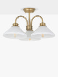 John Lewis Tula semi flush ceiling light matt antique brass, UK version