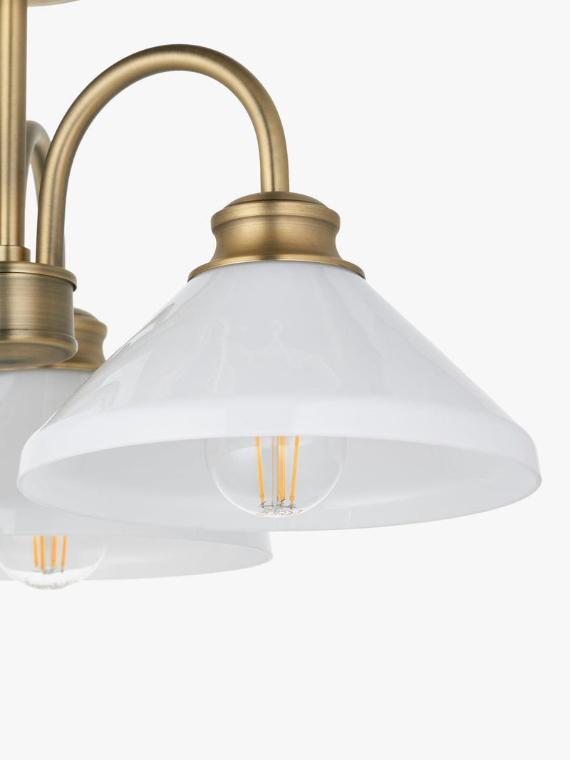 John Lewis Tula semi flush ceiling light matt antique brass, UK version