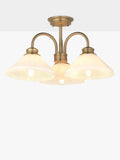 John Lewis Tula semi flush ceiling light matt antique brass, UK version