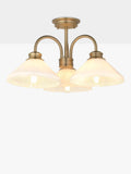 John Lewis Tula semi flush ceiling light matt antique brass, UK version