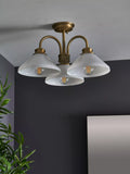 John Lewis Tula semi flush ceiling light matt antique brass, UK version