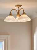 John Lewis Tula semi flush ceiling light matt antique brass, UK version