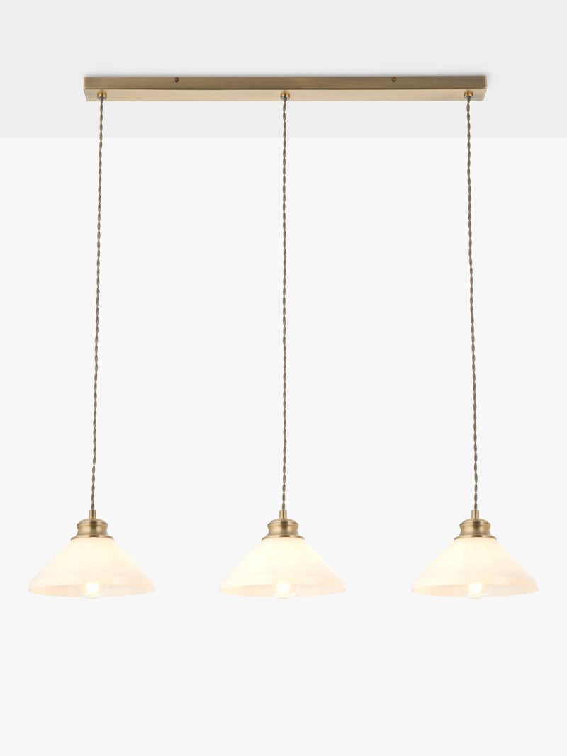 John Lewis Tula 3-arm ceiling light, antique finish - British product