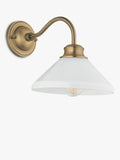 John Lewis Tula opaline wall light matt antique brass, UK version