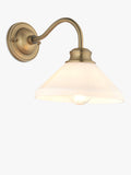 John Lewis Tula opaline wall light matt antique brass, UK version