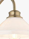 John Lewis Tula opaline wall light matt antique brass, UK version