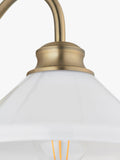 John Lewis Tula opaline wall light matt antique brass, UK version