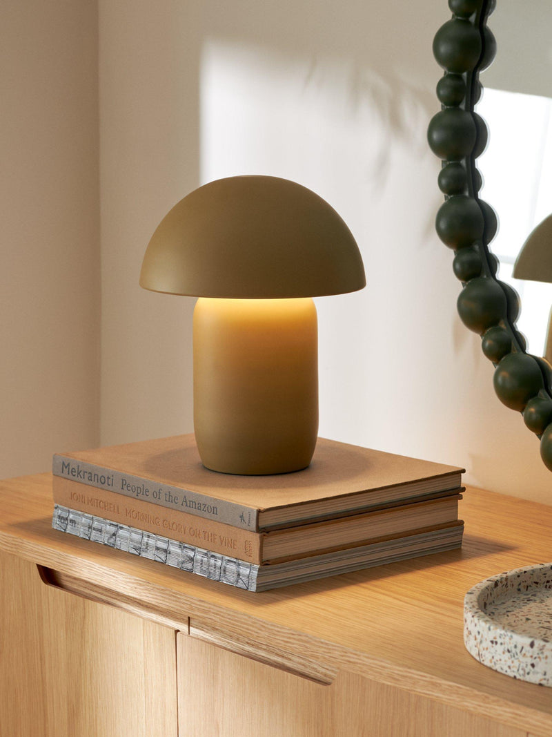 John Lewis mushroom rechargeable dimmable table lamp, UK version