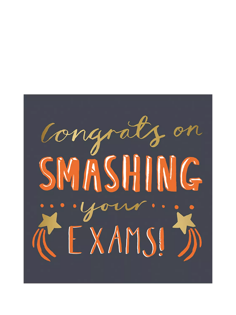 Art File Smashing Your Exams greetings card, imported from the UK