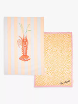 John Lewis Yvonne Ellen Lobster & Bon Appetit Cotton Tea Towels Set of 2- Buy online at McGrocer