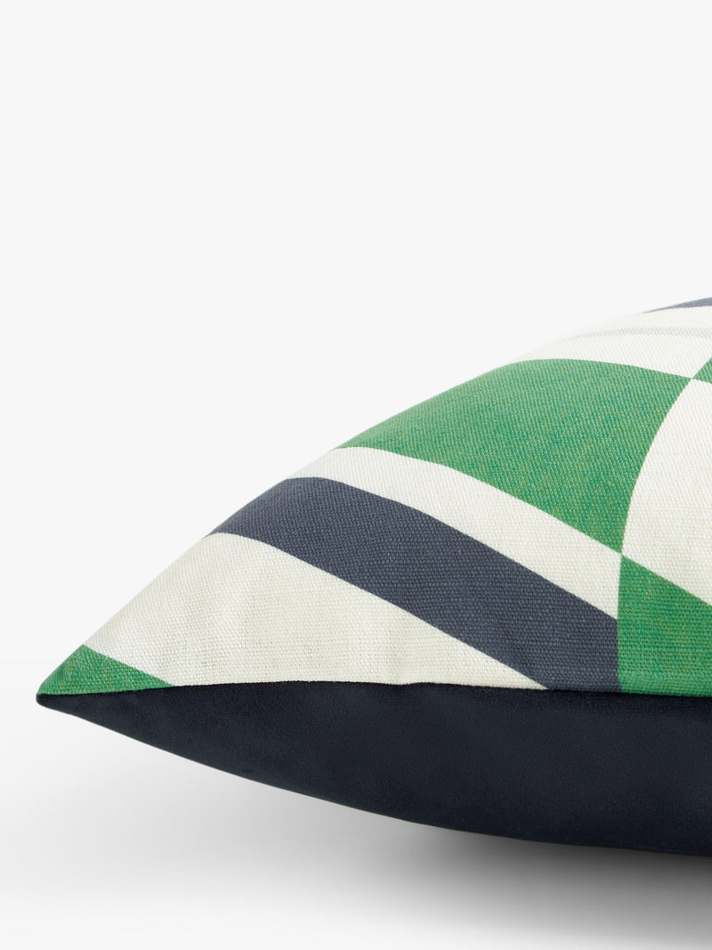 Mini Moderns P.L.U.T.O. cushion in Coach Emerald (British brand)