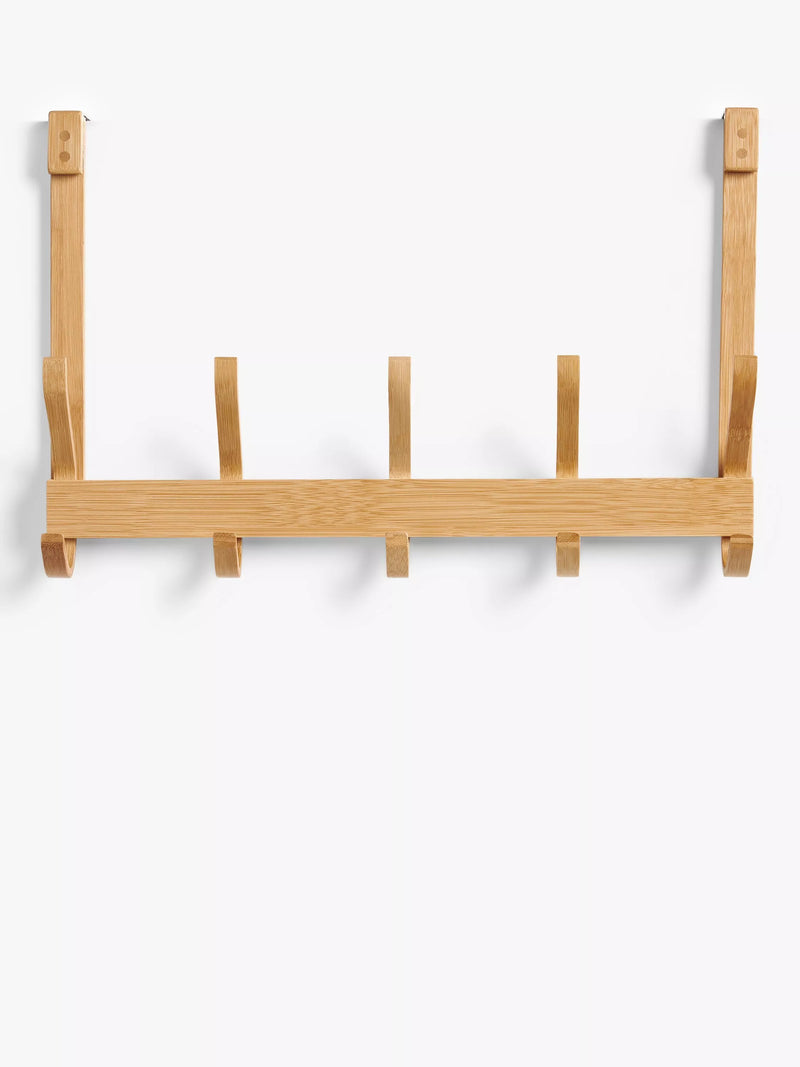John Lewis over door rack 5 hooks natural - British product