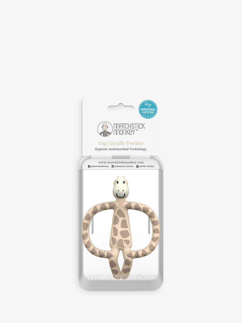 Matchstick Monkey beige giraffe teething toy with gel applicator - British product