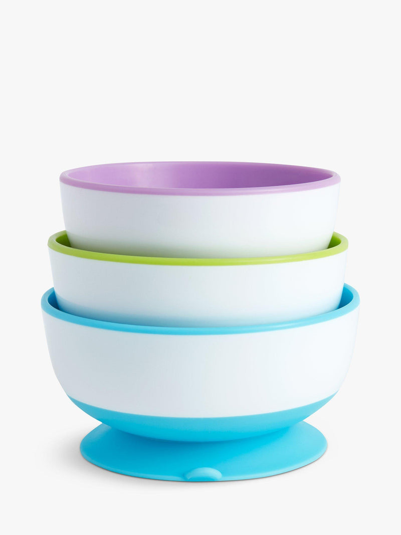 Munchkin suction bowl multi set of 3, imported from the UK