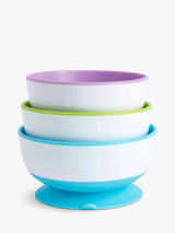 John Lewis Munchkin Stay Put Suction Bowl Set of 3 Multi Baby Feeding Bowls- Buy online at McGrocer