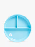 Munchkin divided suction baby feeding plate in blue, imported from the UK