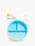 Munchkin divided suction baby feeding plate in blue, imported from the UK
