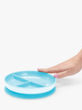 Munchkin divided suction baby feeding plate in blue, imported from the UK