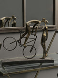 Libra Interiors kissing couple sculpture bronze finish H30cm (British brand)