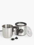 John Lewis milk frother in black and silver, imported from the UK
