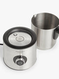 John Lewis milk frother in black and silver, imported from the UK
