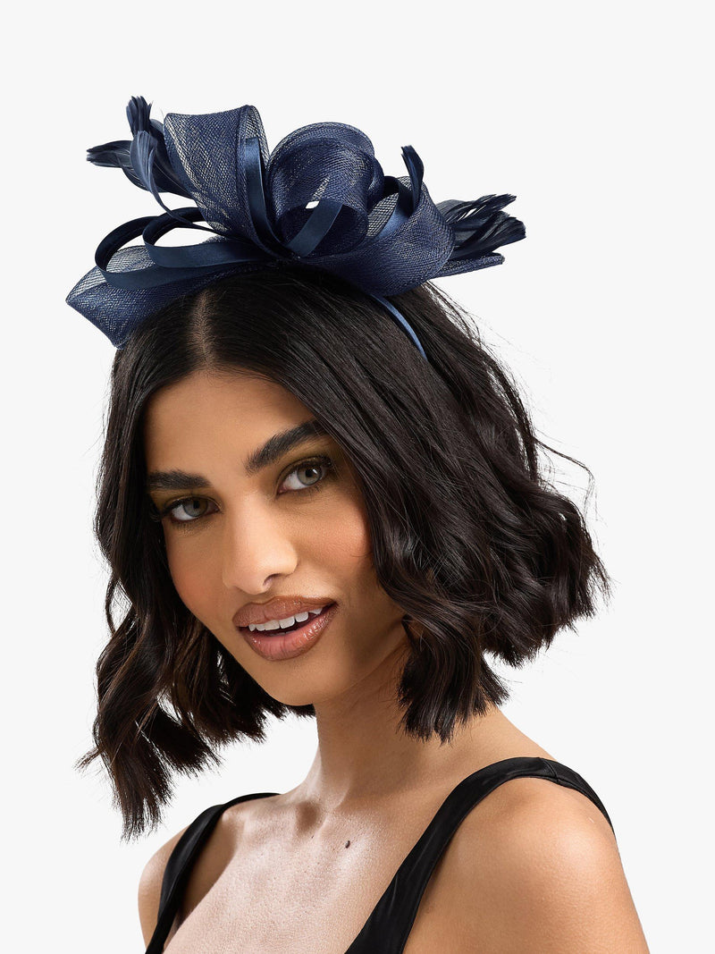 Jon Richard medium feather bow fascinator, UK version
