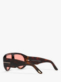 TOM FORD brown and pink aviator sunglasses, UK version