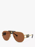 Versace gold aviator sunglasses with brown lenses - British product