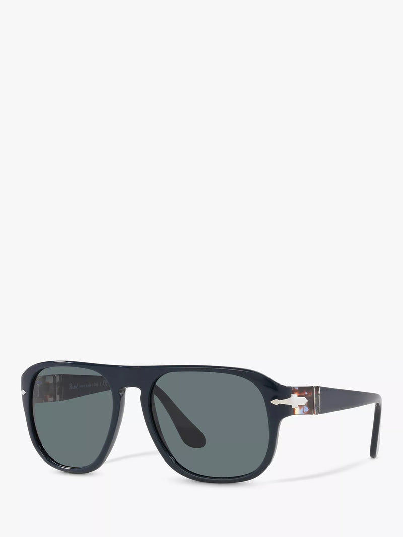 Persol PO3310S polarised pillow sunglasses blue dust glass - British product