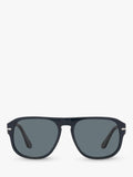 Persol PO3310S polarised pillow sunglasses blue dust glass - British product