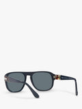 Persol PO3310S polarised pillow sunglasses blue dust glass - British product