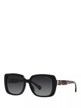 John Lewis Ralph by Ralph Lauren RA5298U Women's Polarised Rectangular Sunglasses, Shiny Black/Havana- Buy online at McGrocer