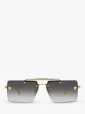 Versace women's rectangular gold frame sunglasses, imported from the UK