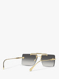 Versace women's rectangular gold frame sunglasses, imported from the UK
